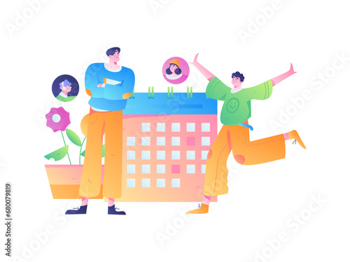 Person interviewing for job flat vector concept operation hand drawn illustration
