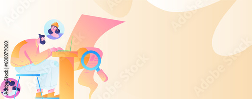 Person interviewing for job flat vector concept operation hand drawn illustration
