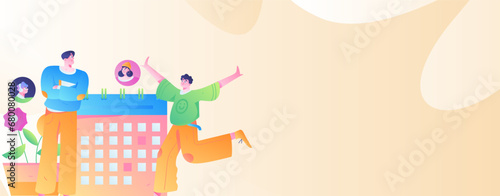 Person interviewing for job flat vector concept operation hand drawn illustration
