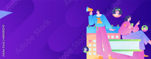 Person interviewing for job flat vector concept operation hand drawn illustration
