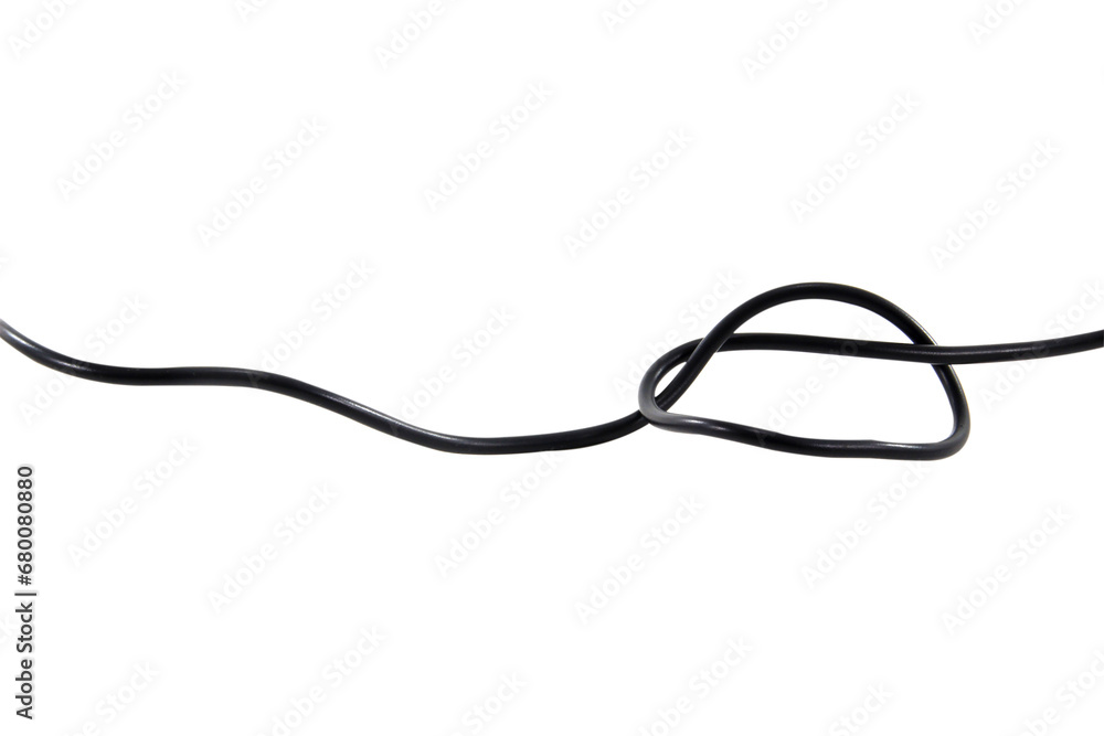 black wire cable of usb and adapter isolated on white background.Electronic Connector.Selection focus. black wire cable of usb and adapter isolated on white background.Electronic Connector.Selection focus.