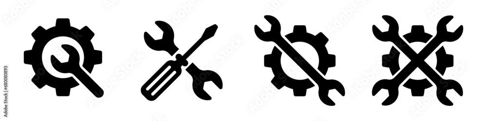 Tool icon vector set. Service, icon concept. Work tools vector illusrtation in flat style. Vector EPS 10 Tool icon vector set. Service, icon concept. Work tools vector illusrtation in flat style. Vector EPS 10
