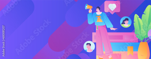 Person interviewing for job flat vector concept operation hand drawn illustration
