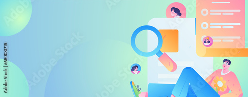 Person interviewing for job flat vector concept operation hand drawn illustration
