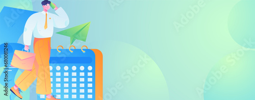 Person interviewing for job flat vector concept operation hand drawn illustration
