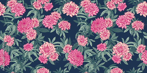 seamless artistic floral pattern
