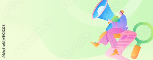 Person interviewing for job flat vector concept operation hand drawn illustration
