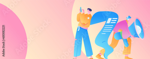 Person interviewing for job flat vector concept operation hand drawn illustration
