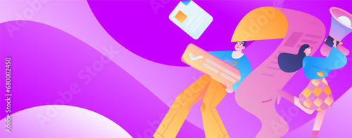 Person interviewing for job flat vector concept operation hand drawn illustration
