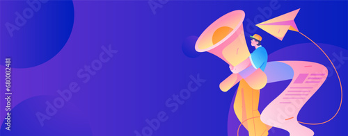 Person interviewing for job flat vector concept operation hand drawn illustration
