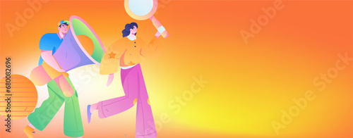 Person interviewing for job flat vector concept operation hand drawn illustration
