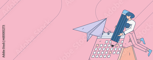 Person interviewing for job flat vector concept operation hand drawn illustration
