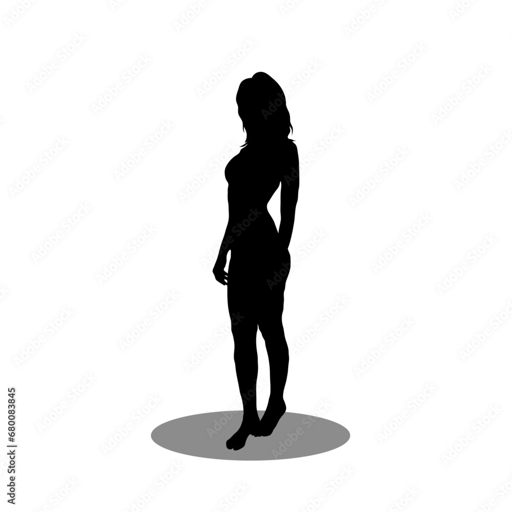 Girl silhouette stock vector illustration Girl silhouette stock vector illustration