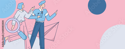 Person interviewing for job flat vector concept operation hand drawn illustration
