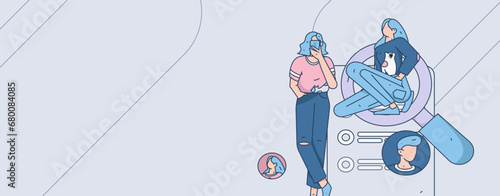 Person interviewing for job flat vector concept operation hand drawn illustration
