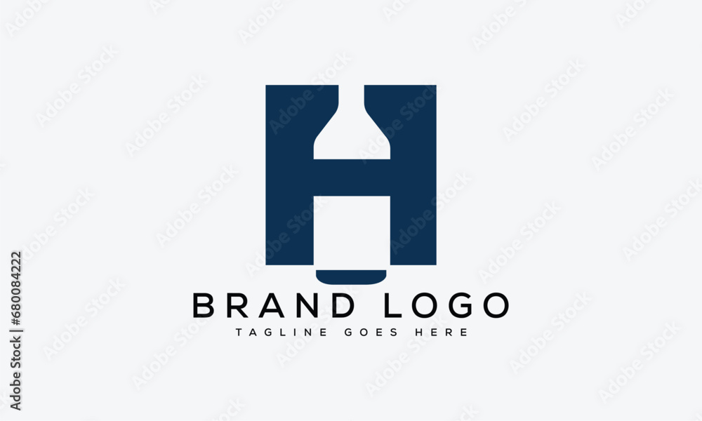 letter H logo design vector template design for brand.