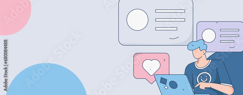 Person interviewing for job flat vector concept operation hand drawn illustration
