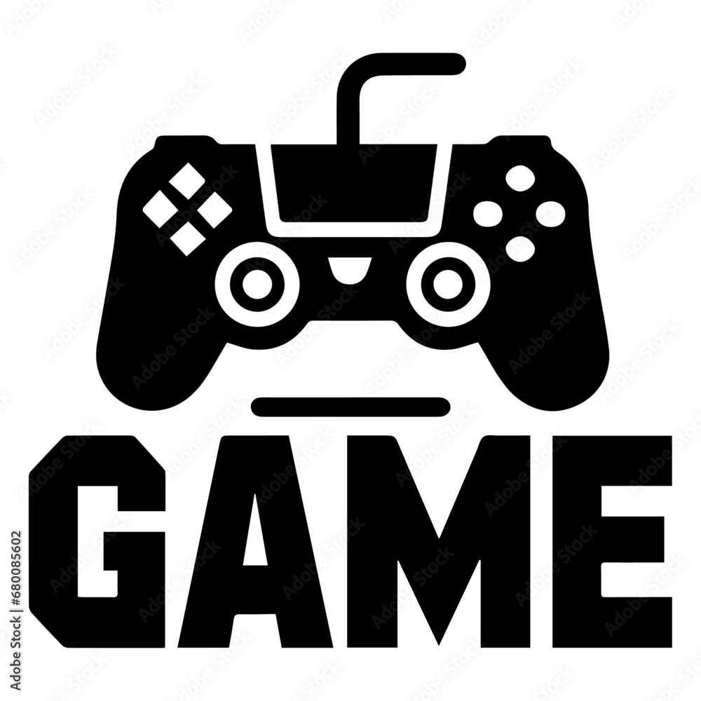 Game Console logo vector silhouette, game icon vector silhouette illustration, silhouette, black color Game Console logo vector silhouette, game icon vector silhouette illustration, silhouette, black color