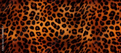 Leopard pattern illustration with wild animal texture in vintage colors Copy space image Place for adding text or design