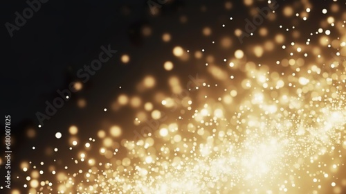 golden christmas particles
