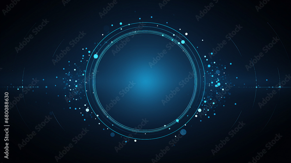 Blue Geometric Vector Frame: Minimalist Contemporary Art Blue Geometric Vector Frame: Minimalist Contemporary Art