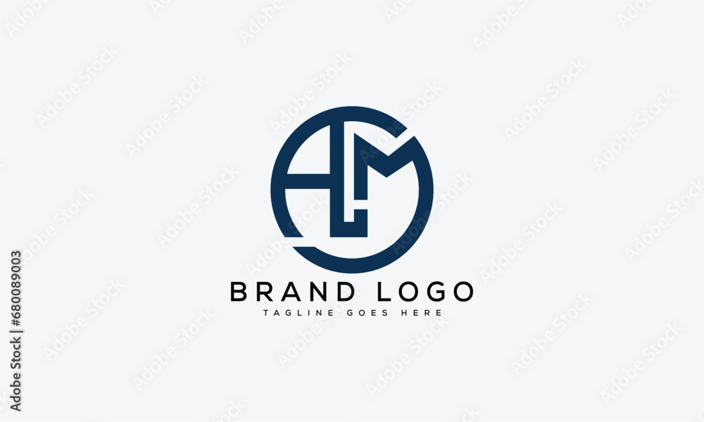 letter AM logo design vector template design for brand. letter AM logo design vector template design for brand.