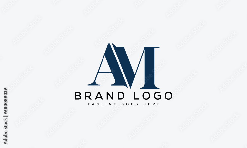 letter AM logo design vector template design for brand. letter AM logo design vector template design for brand.