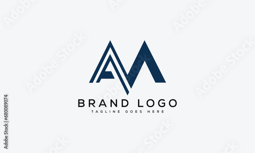 letter AM logo design vector template design for brand.