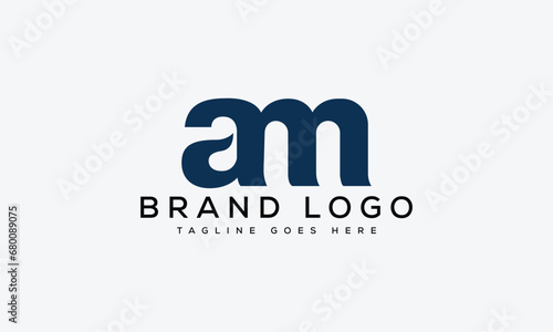 letter AM logo design vector template design for brand.