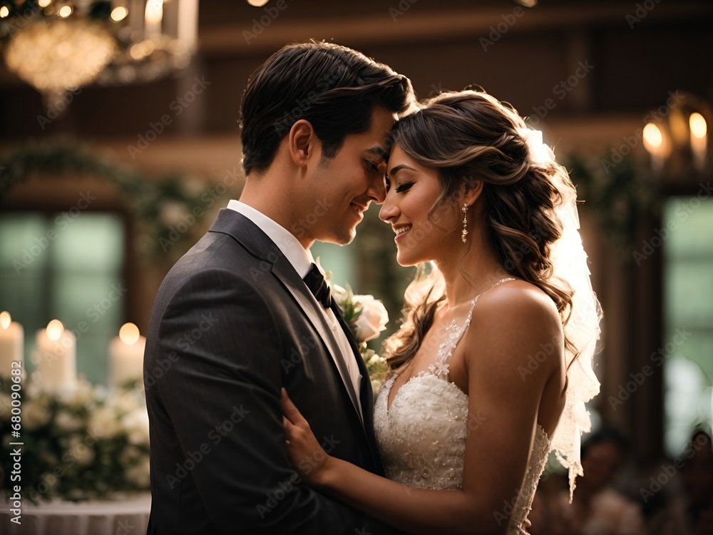 An intimate moment of a husband and wife at their wedding, expressing vows of love, connection, and life-long commitment. 