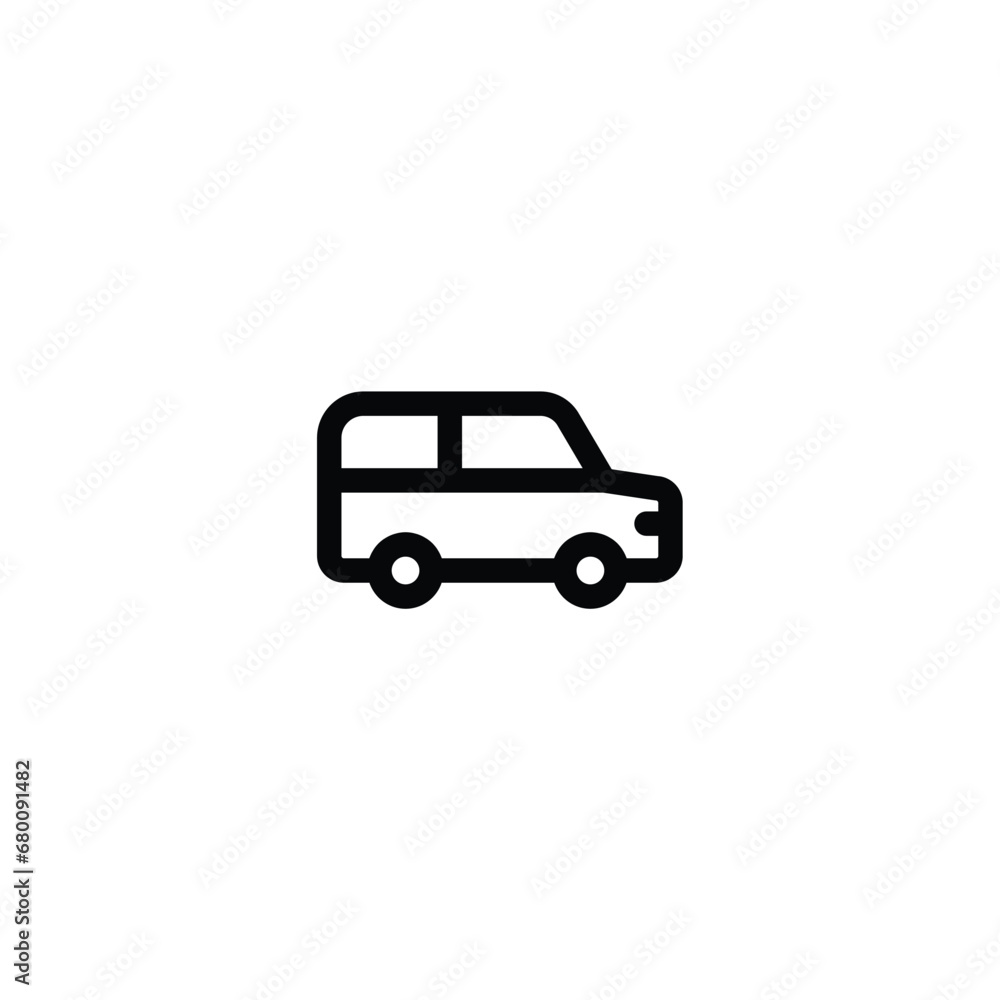 Car icon vector. outline icon for web, ui, and mobile apps