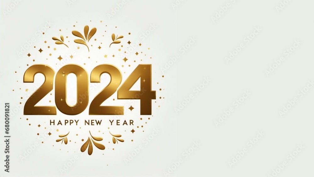 Happy New Year  banner, generative AI