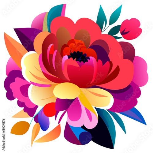 Beautiful flower illustration. Abstract floral background. 