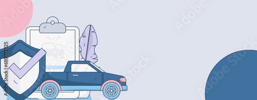 Buy insurance for car flat character vector concept operation illustration
