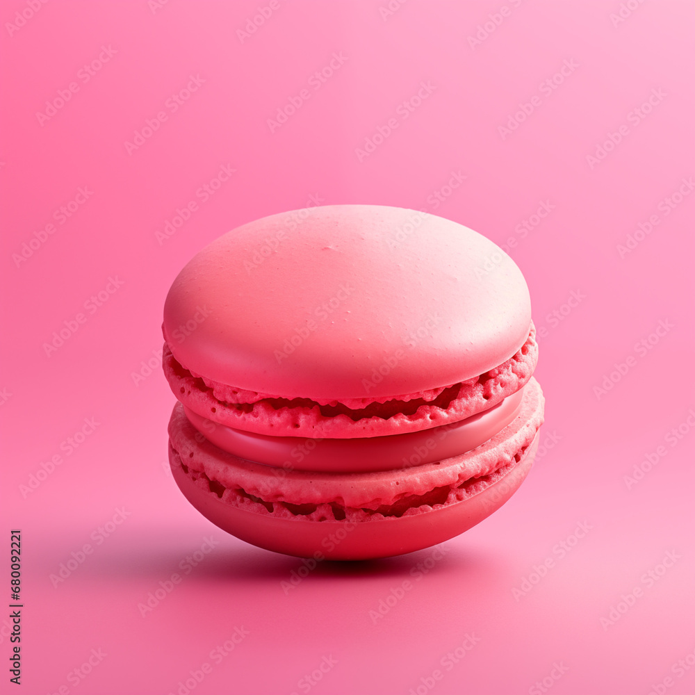 pink macaron with a pink background pink macaron with a pink background