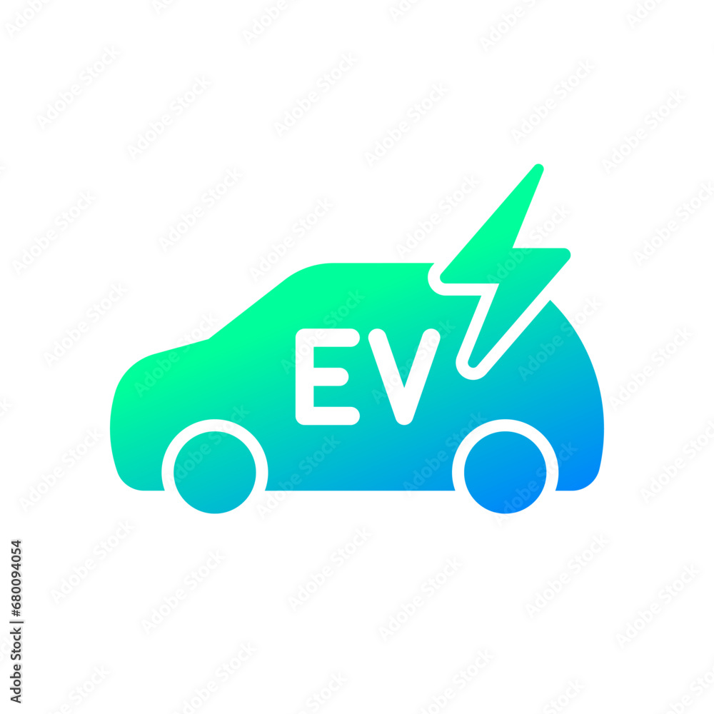 Electric car icon symbol, EV car, Green hybrid auto charging point logotype, Eco friendly vehicle concept, Vector illustration Electric car icon symbol, EV car, Green hybrid auto charging point logotype, Eco friendly vehicle concept, Vector illustration