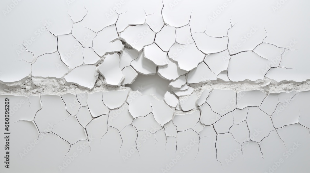 white wall with cracks.