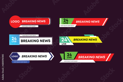 Abstract news live lower third design Pack