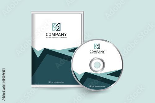 Canvas Print Modern business DVD case and disc label template design