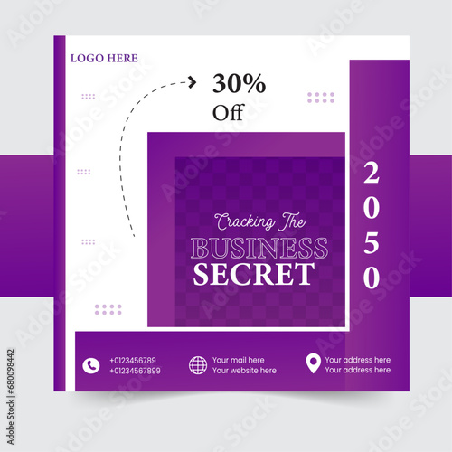 Business Social Media Post Design Template And Use Web Banner Design
