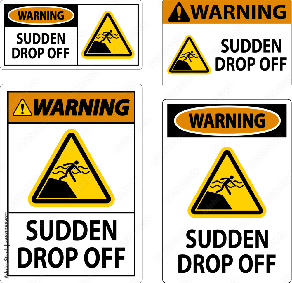 Warning Sign Sudden Drop Off