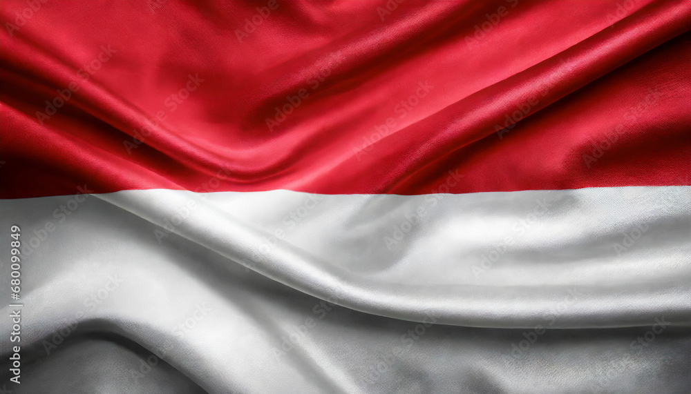 Indonesia Silky Waving Flag Generative AI