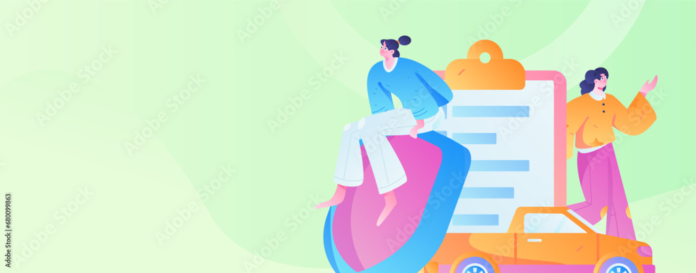 Buy insurance for car flat character vector concept operation illustration
Buy insurance for car flat character vector concept operation illustration