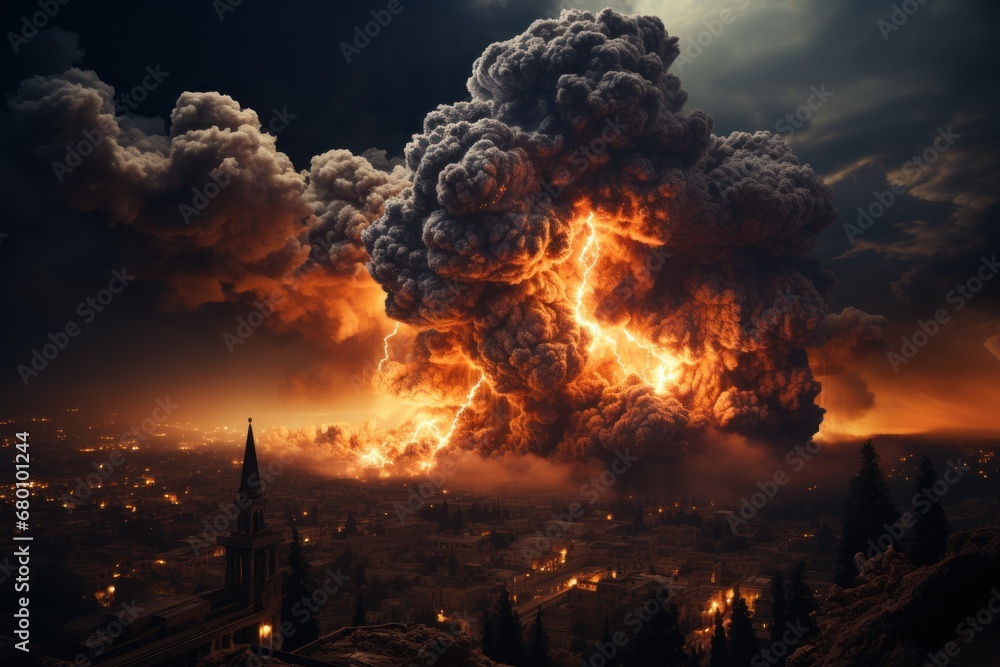Fototapeta premium explosion nuclear bomb