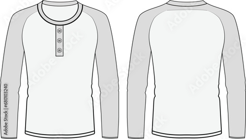 Blank white long sleeve t-shirt  template vector design and t-shirt mock-up design