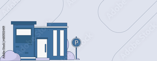 House building vector concept operation hand drawn illustration
