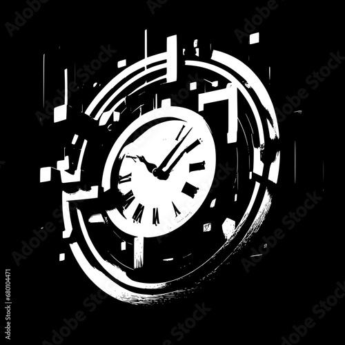 time is money concept black and still 