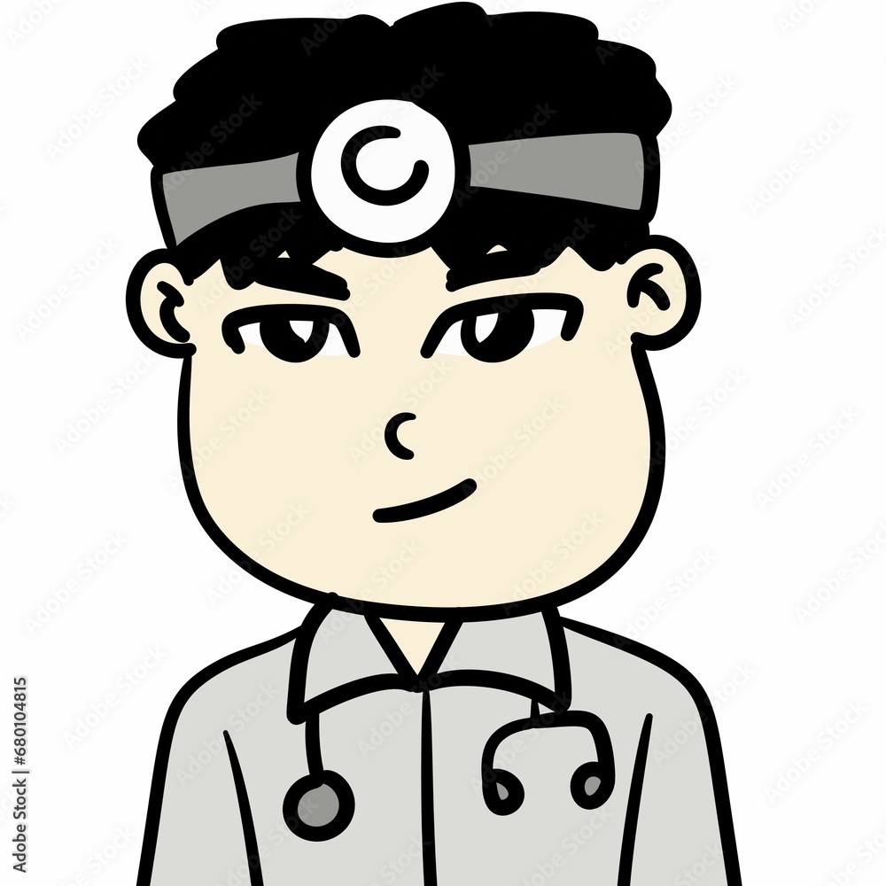 young man doctor cartoon illustration graphic design young man doctor cartoon illustration graphic design