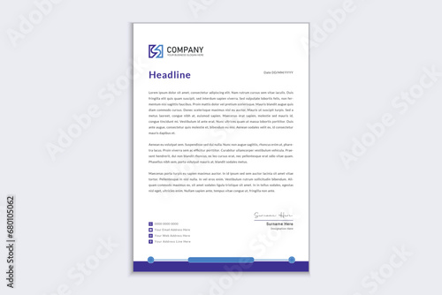 Professional corporate business letterhead template