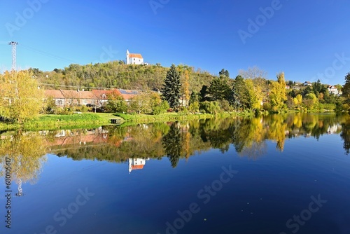 Beautiful old Rosa coeli monastery - Dolní Kounice - Czech Republic. The Baroque residence is a protected cultural monument.	 photo